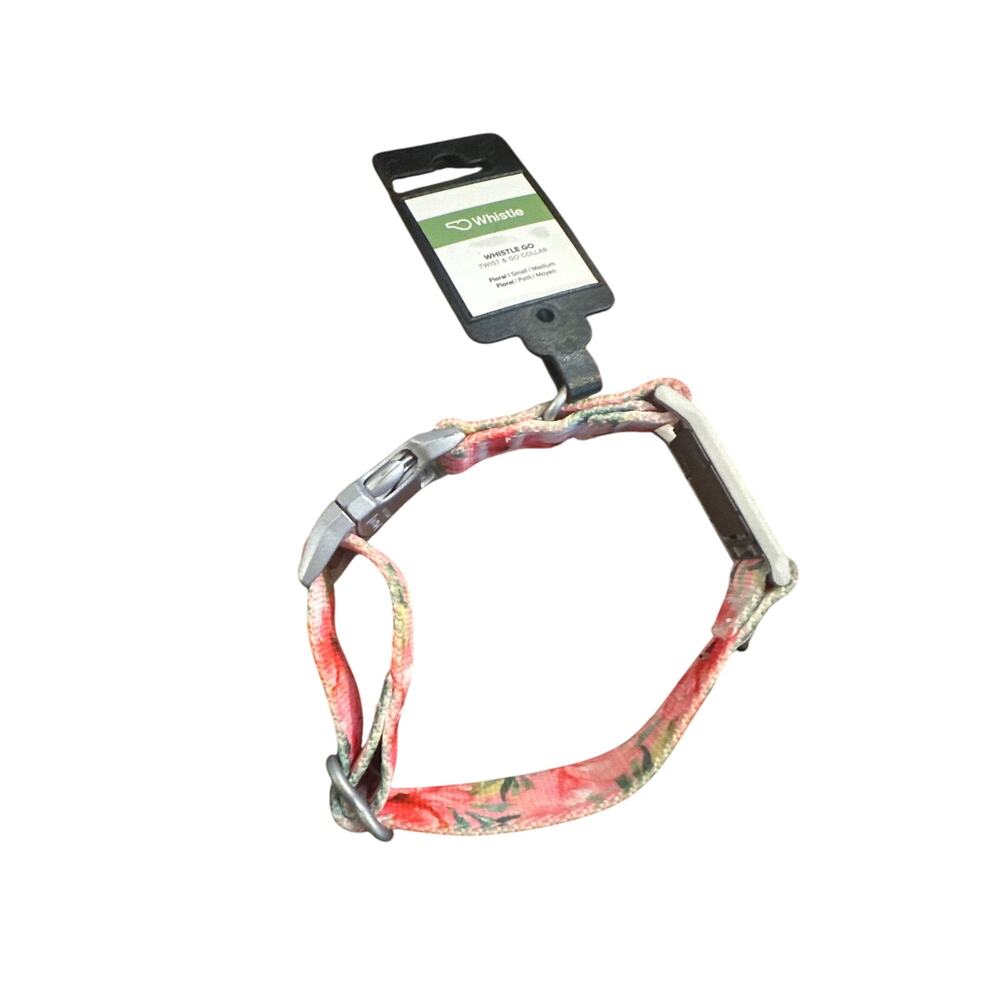 NWT Small / Medium Whistle Twist & Go Collar Floral Dog Tracking GPS Device